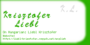 krisztofer liebl business card